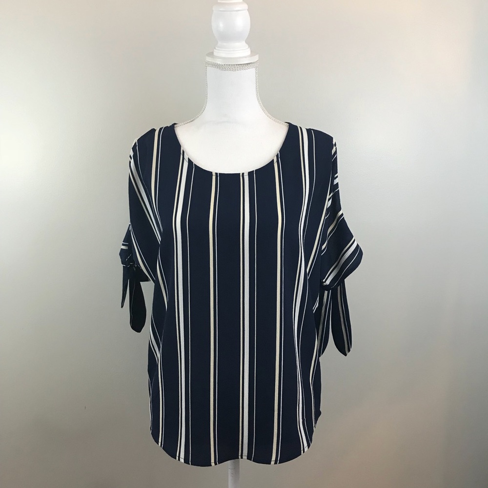 Mine Striped Cold Shoulder Size Small